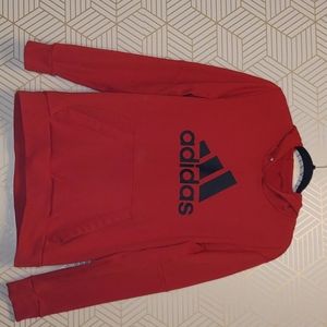 Red Adidas hoodie size medium mens